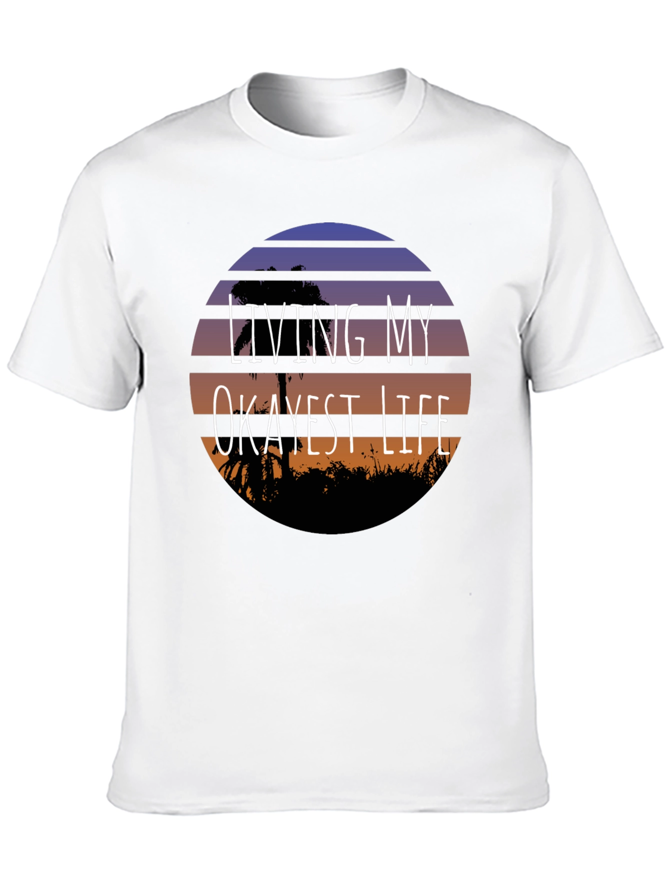 Living My Okayest Life Black Graphic Tee