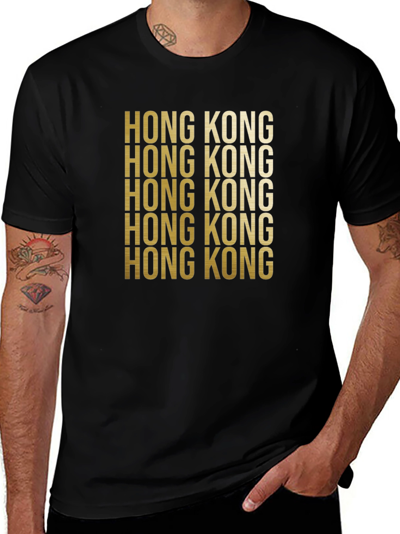Hong Kong Graphic T-Shirt - Black