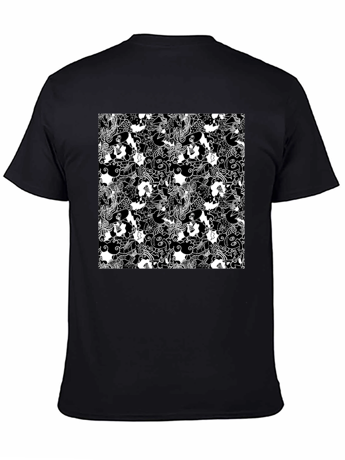 Monochrome Patterned T-Shirt