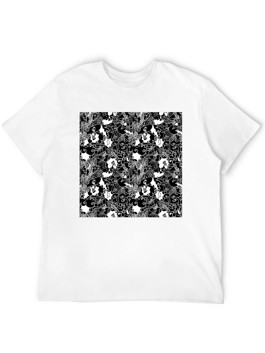 Monochrome Patterned T-Shirt