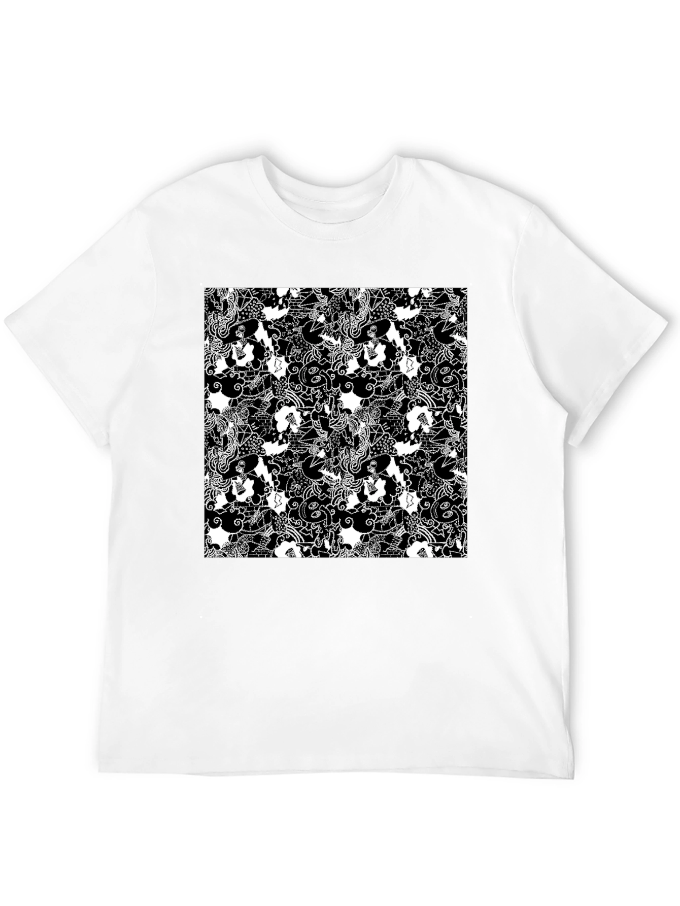 Monochrome Patterned T-Shirt