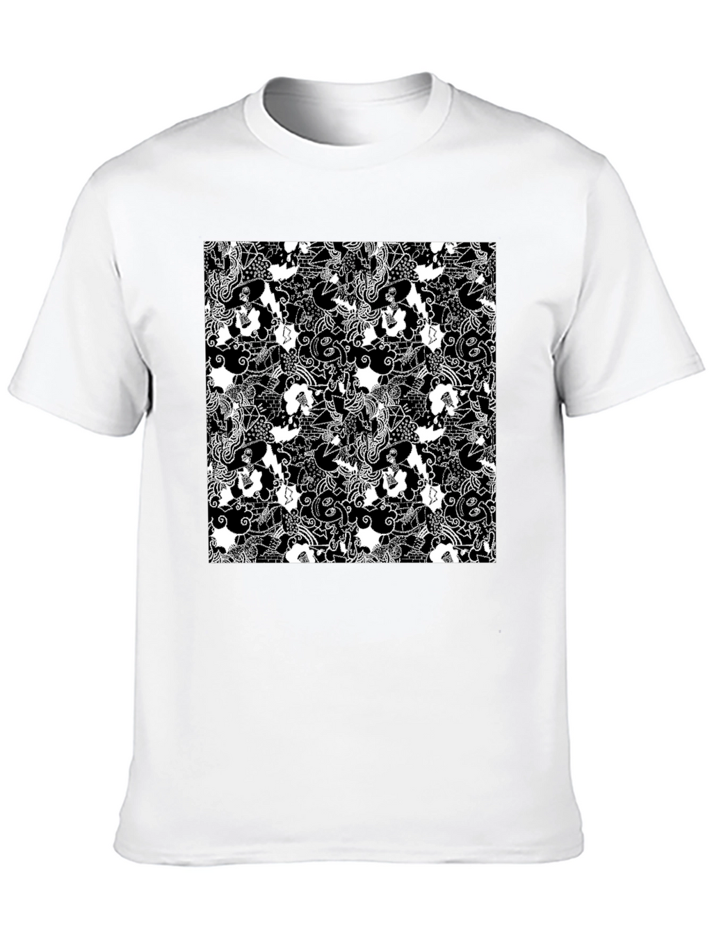 Monochrome Patterned T-Shirt