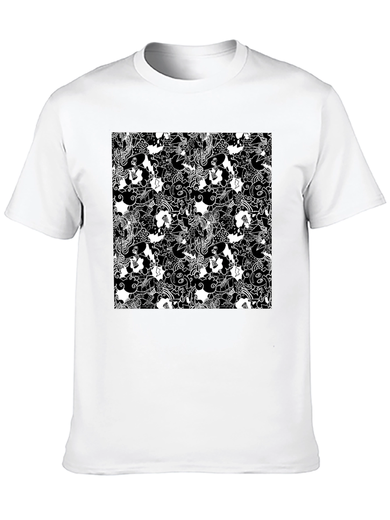 Monochrome Patterned T-Shirt