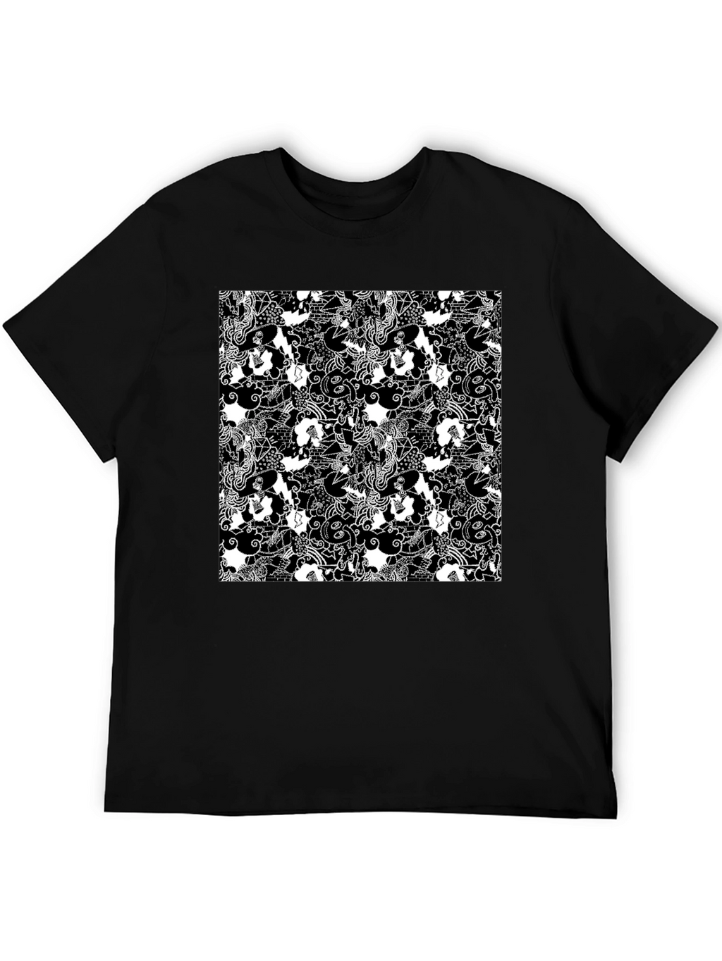 Monochrome Patterned T-Shirt