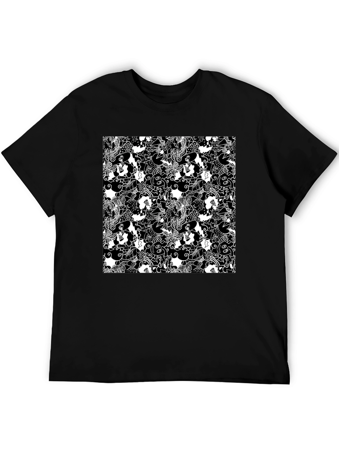 Monochrome Patterned T-Shirt