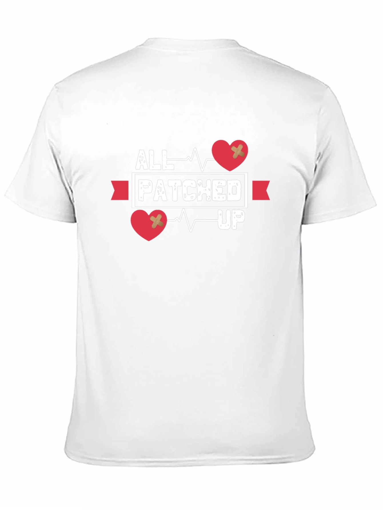All Patched Up Heartbeat Graphic T-Shirt