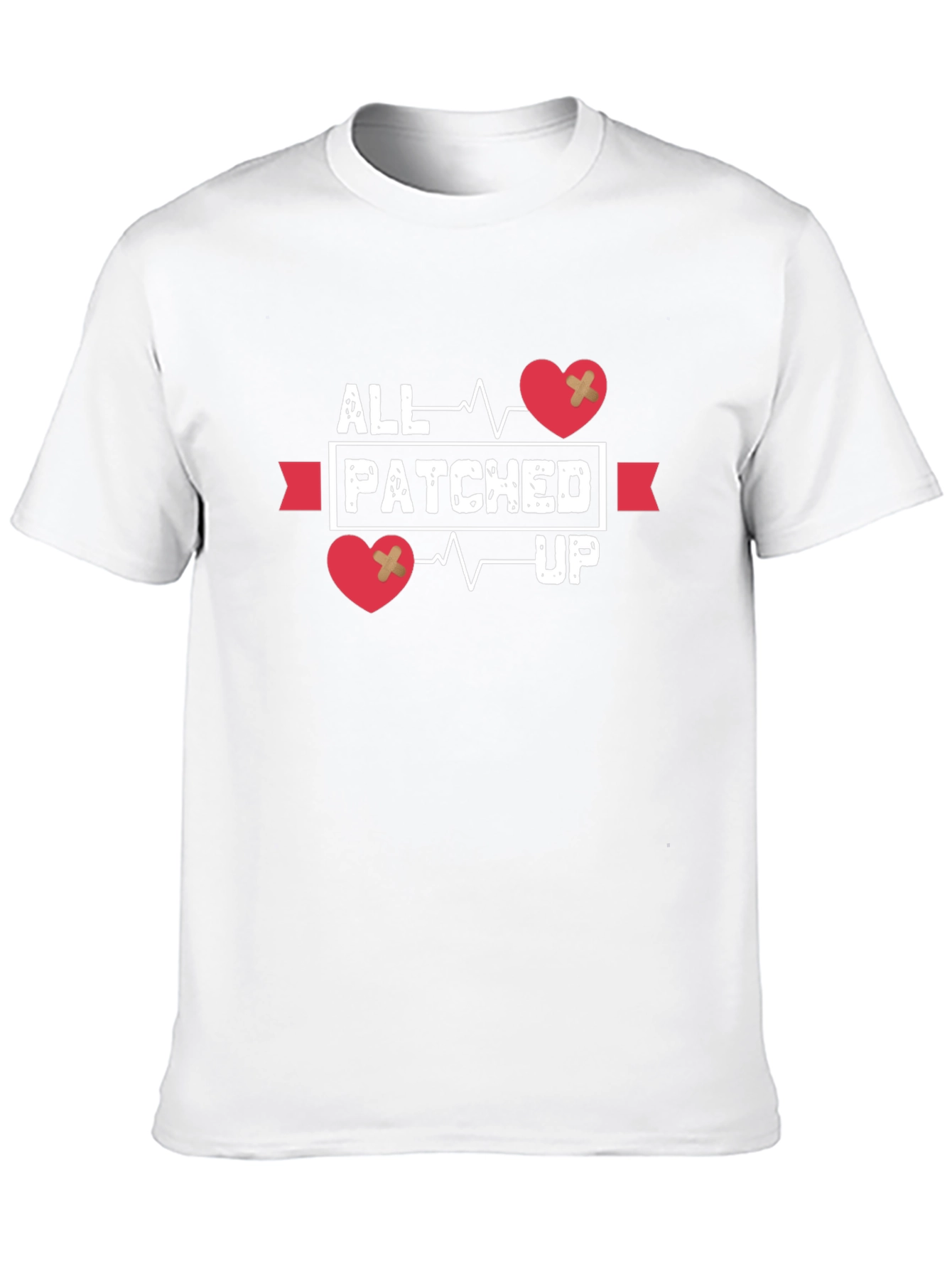 All Patched Up Heartbeat Graphic T-Shirt