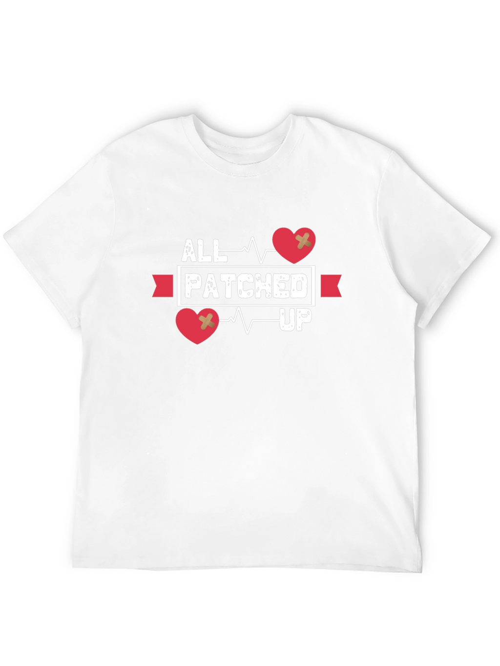 All Patched Up Heartbeat Graphic T-Shirt