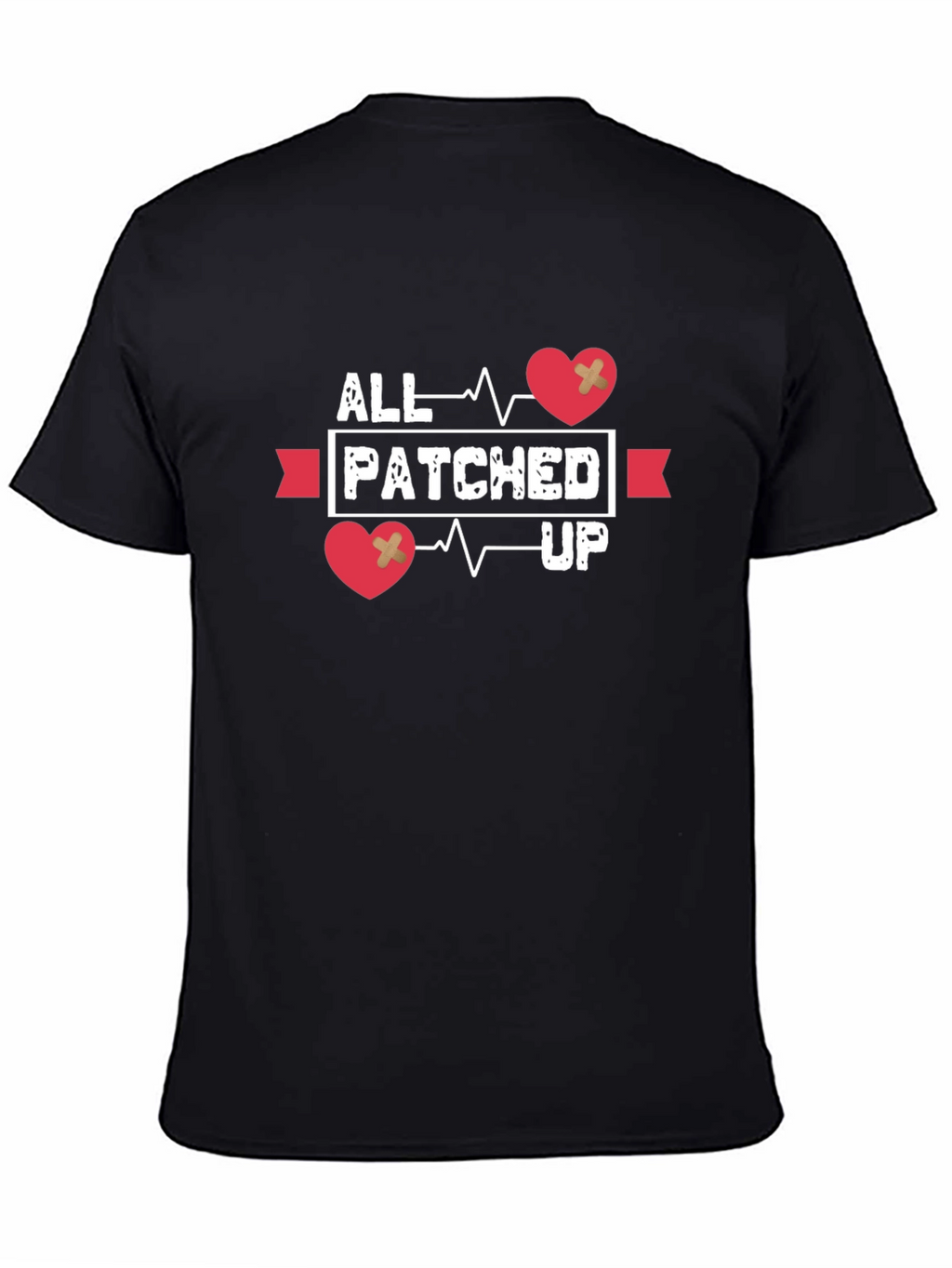 All Patched Up Heartbeat Graphic T-Shirt