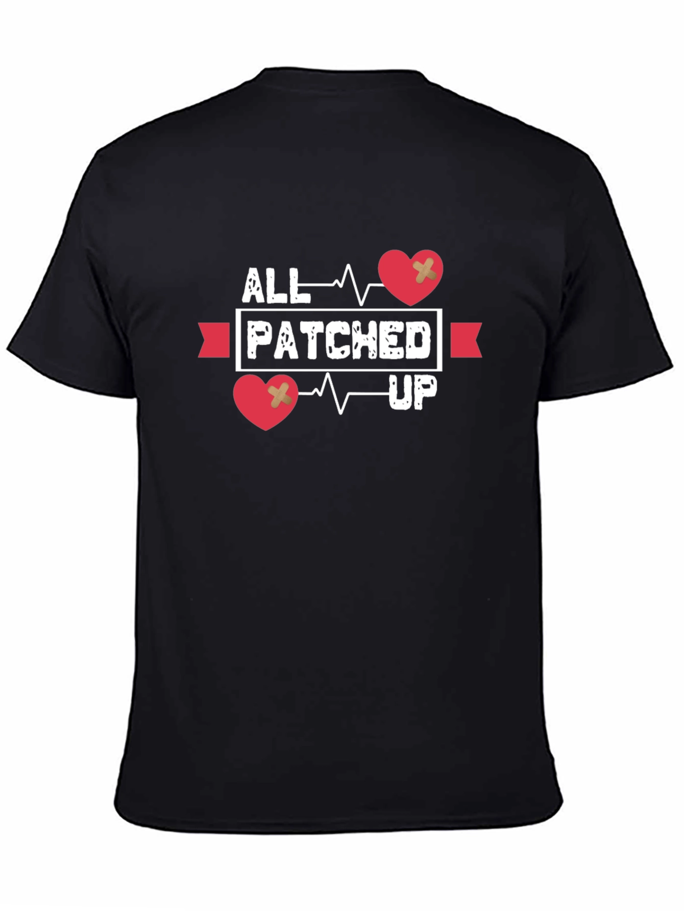 All Patched Up Heartbeat Graphic T-Shirt
