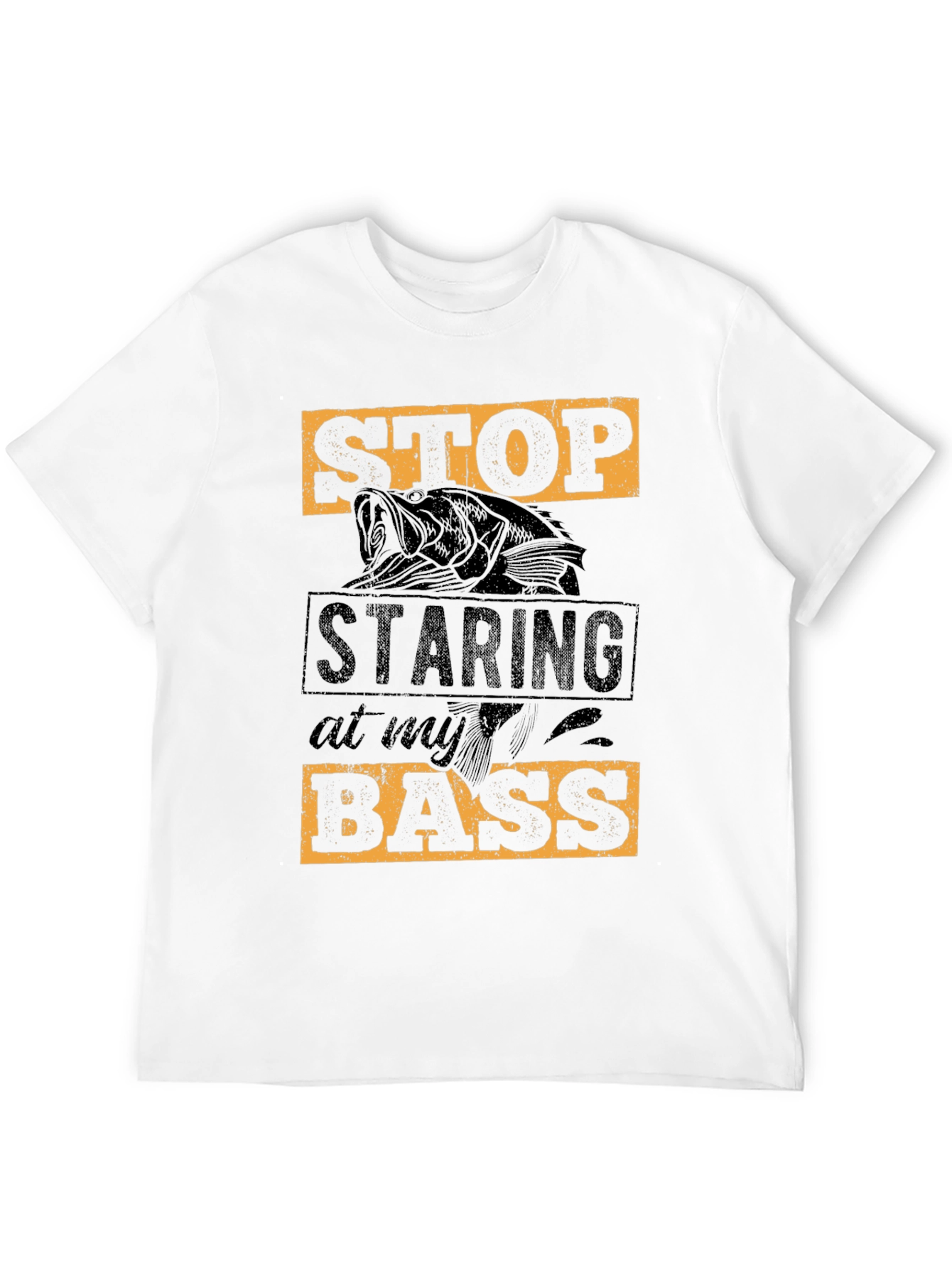 Stop Staring at My Bass T-Shirt Fishing Tee