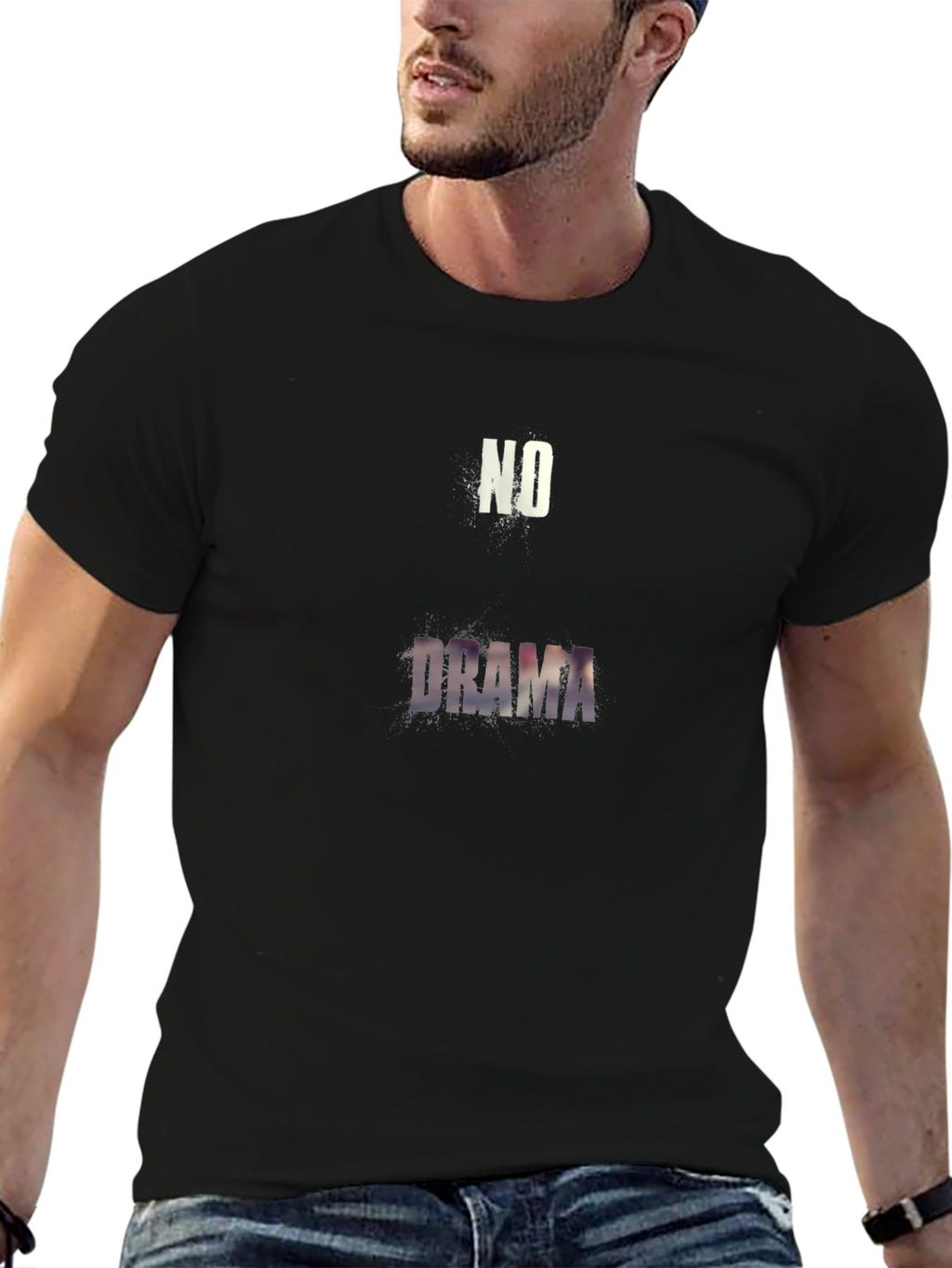 No Drama Black T-Shirt