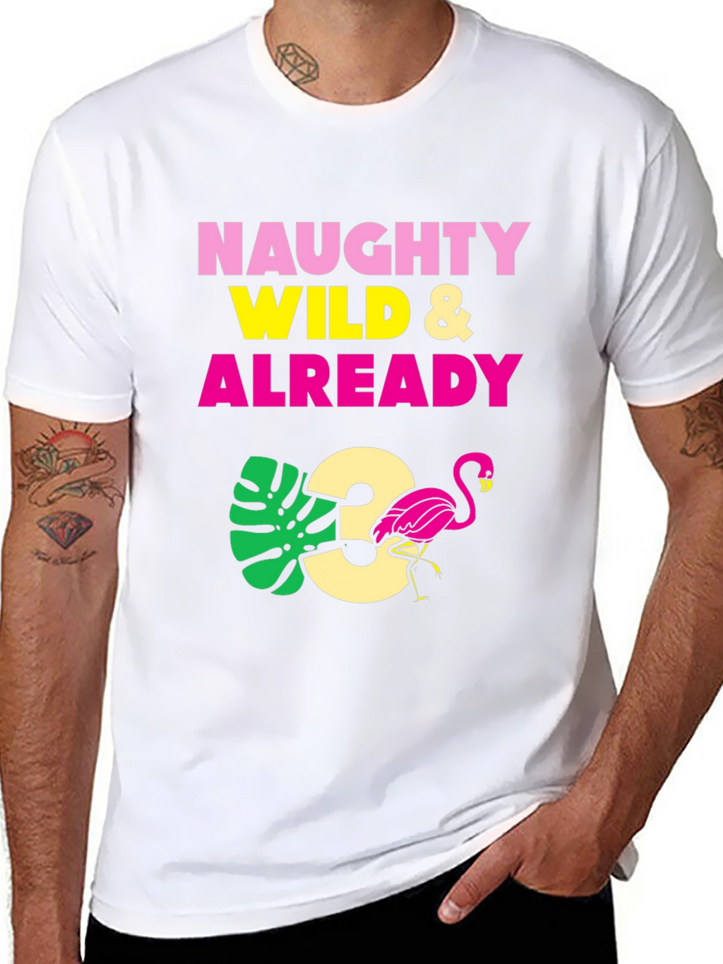 Naughty Wild & Already 3 Birthday T-Shirt