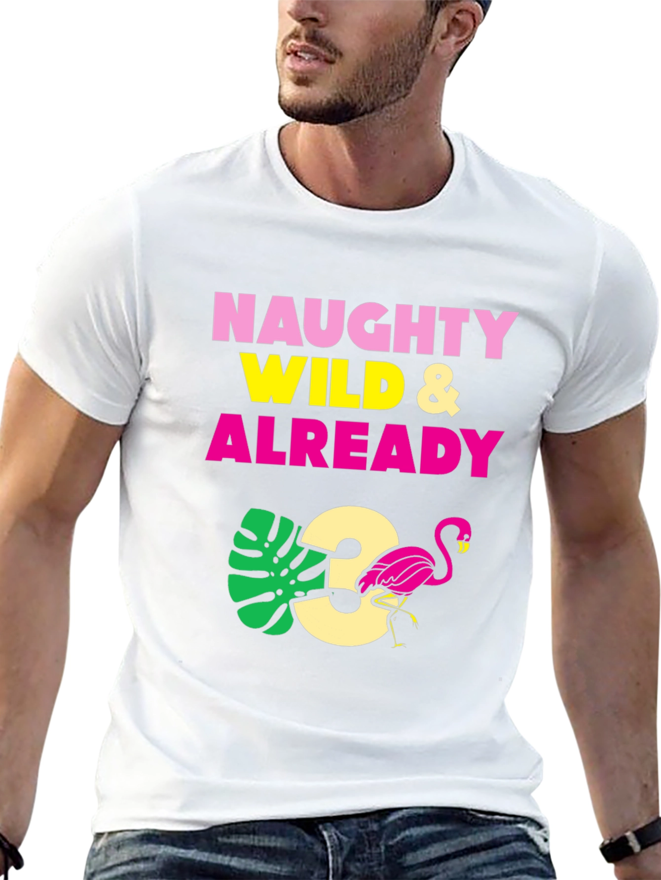 Naughty Wild & Already 3 Birthday T-Shirt