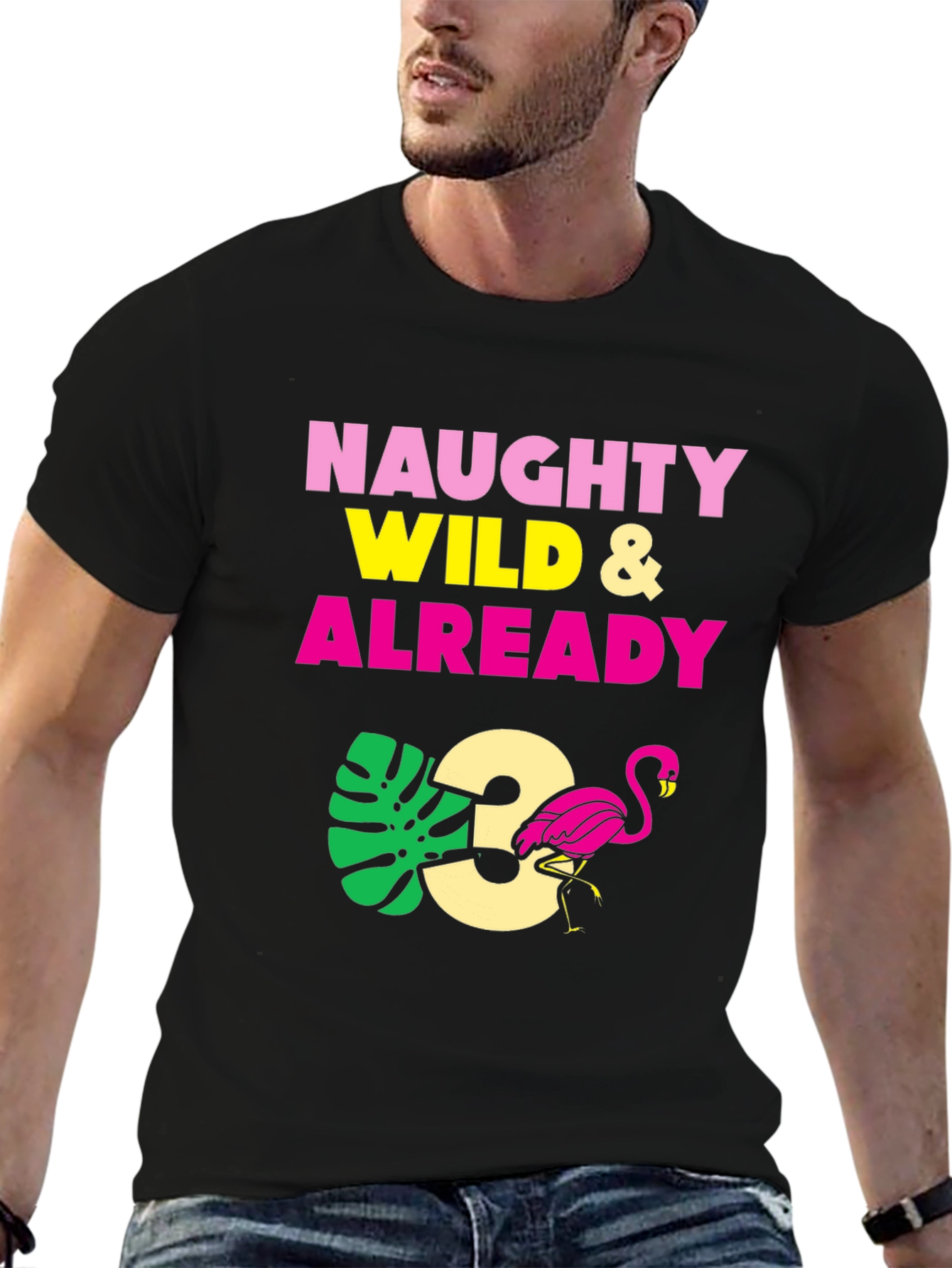 Naughty Wild & Already 3 Birthday T-Shirt