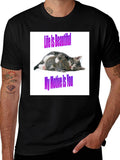 Life is Beautiful Cat & Squirrel Graphic Tee