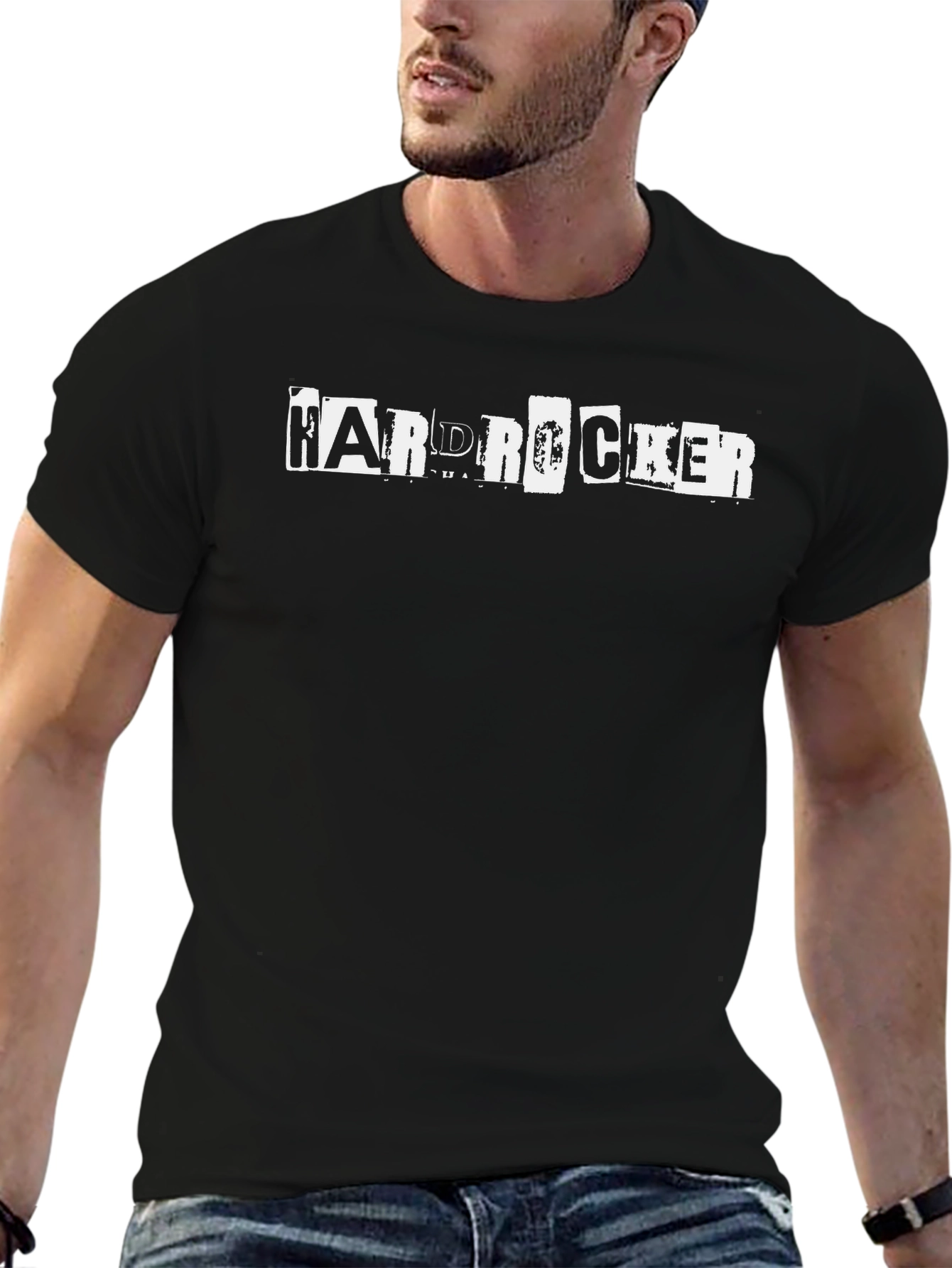 Hard Rocker Graphic T-Shirt - Black Cotton Tee