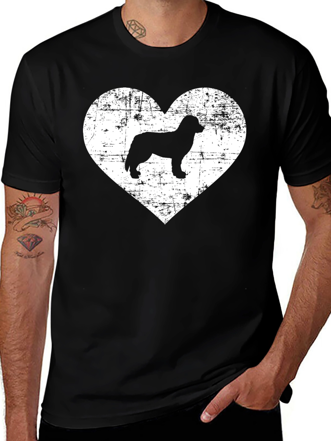 Distressed Dog Heart T-Shirt