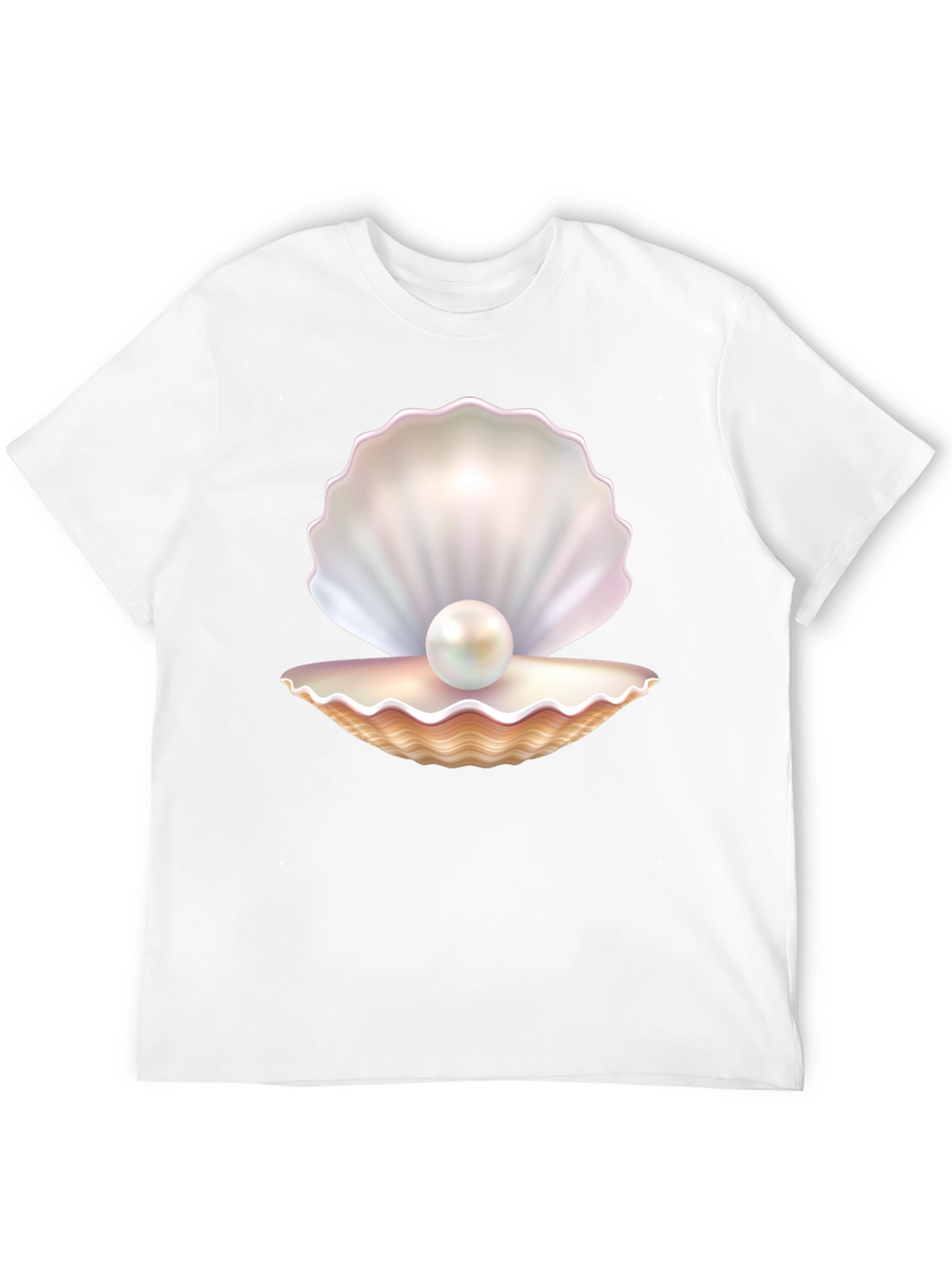 Pearl Oyster Graphic Tee - Black Cotton Blend