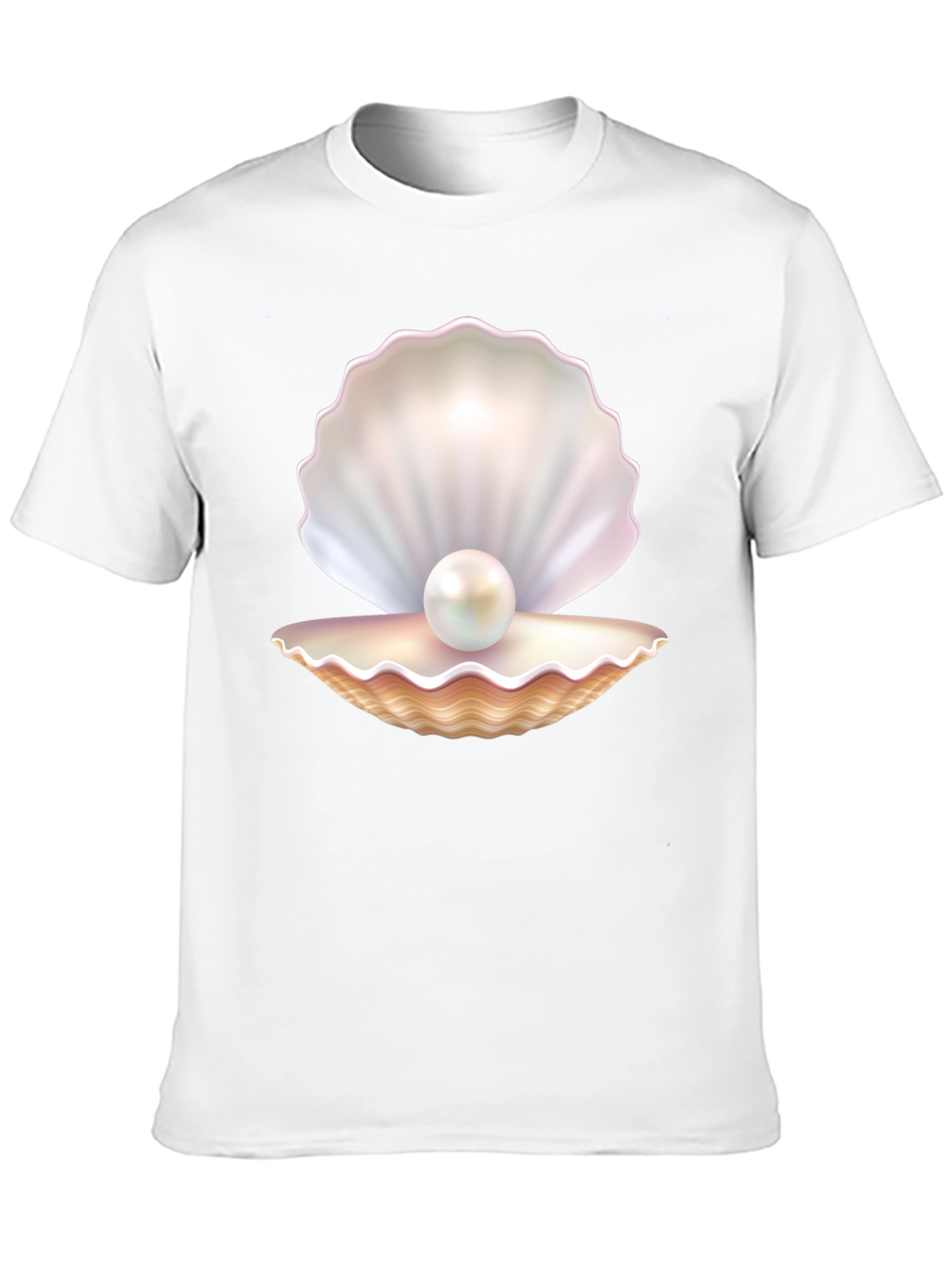 Pearl Oyster Graphic Tee - Black Cotton Blend
