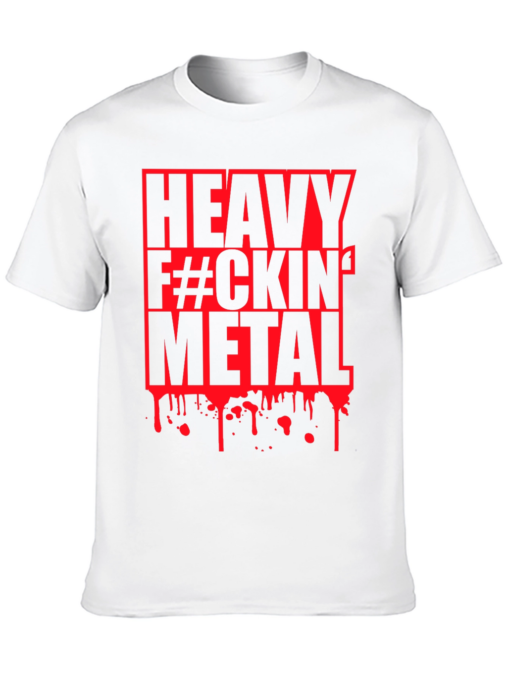 Heavy F#CKIN Metal Graphic T-Shirt - Black