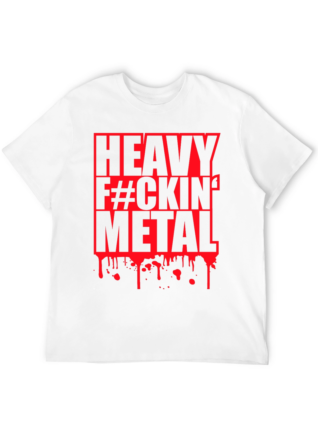 Heavy F#CKIN Metal Graphic T-Shirt - Black