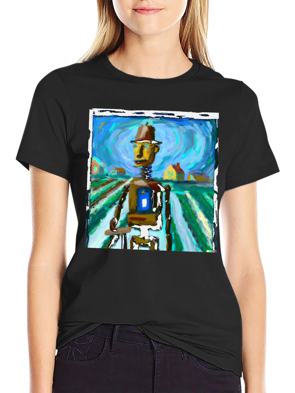 Abstract Robot Art Tee