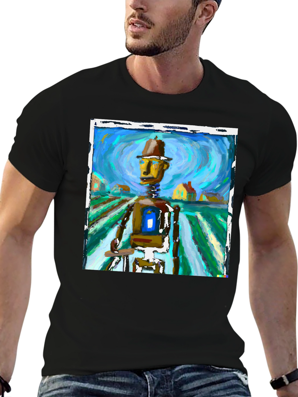 Abstract Robot Art Tee