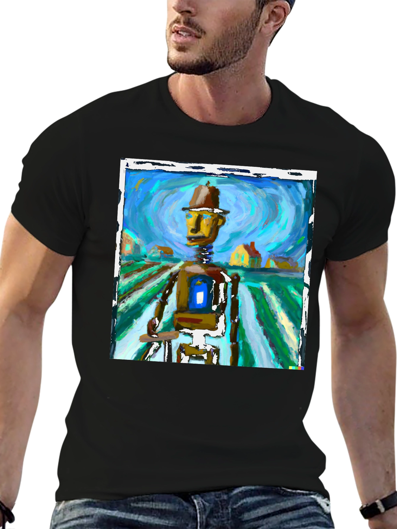 Abstract Robot Art Tee