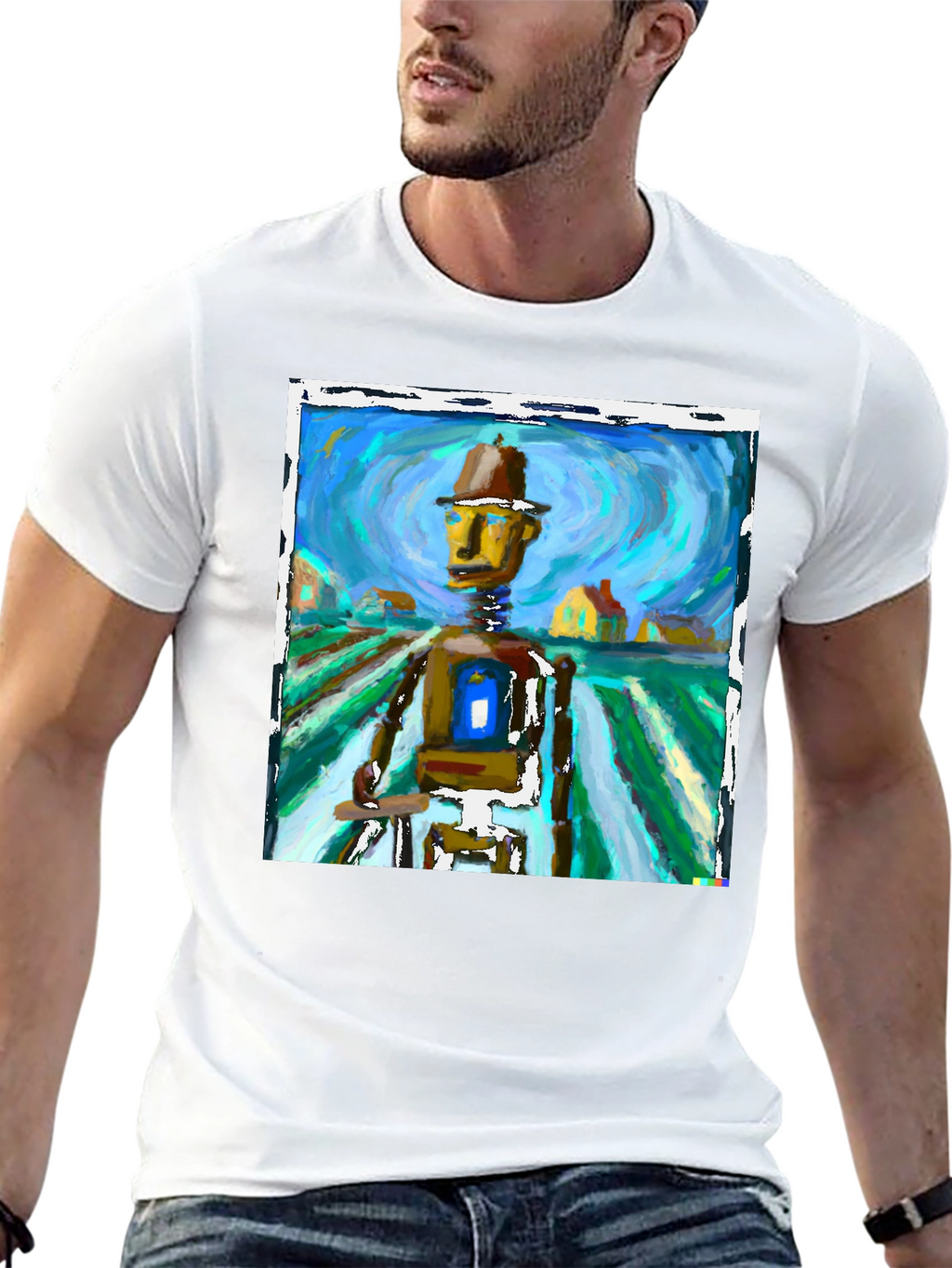 Abstract Robot Art Tee