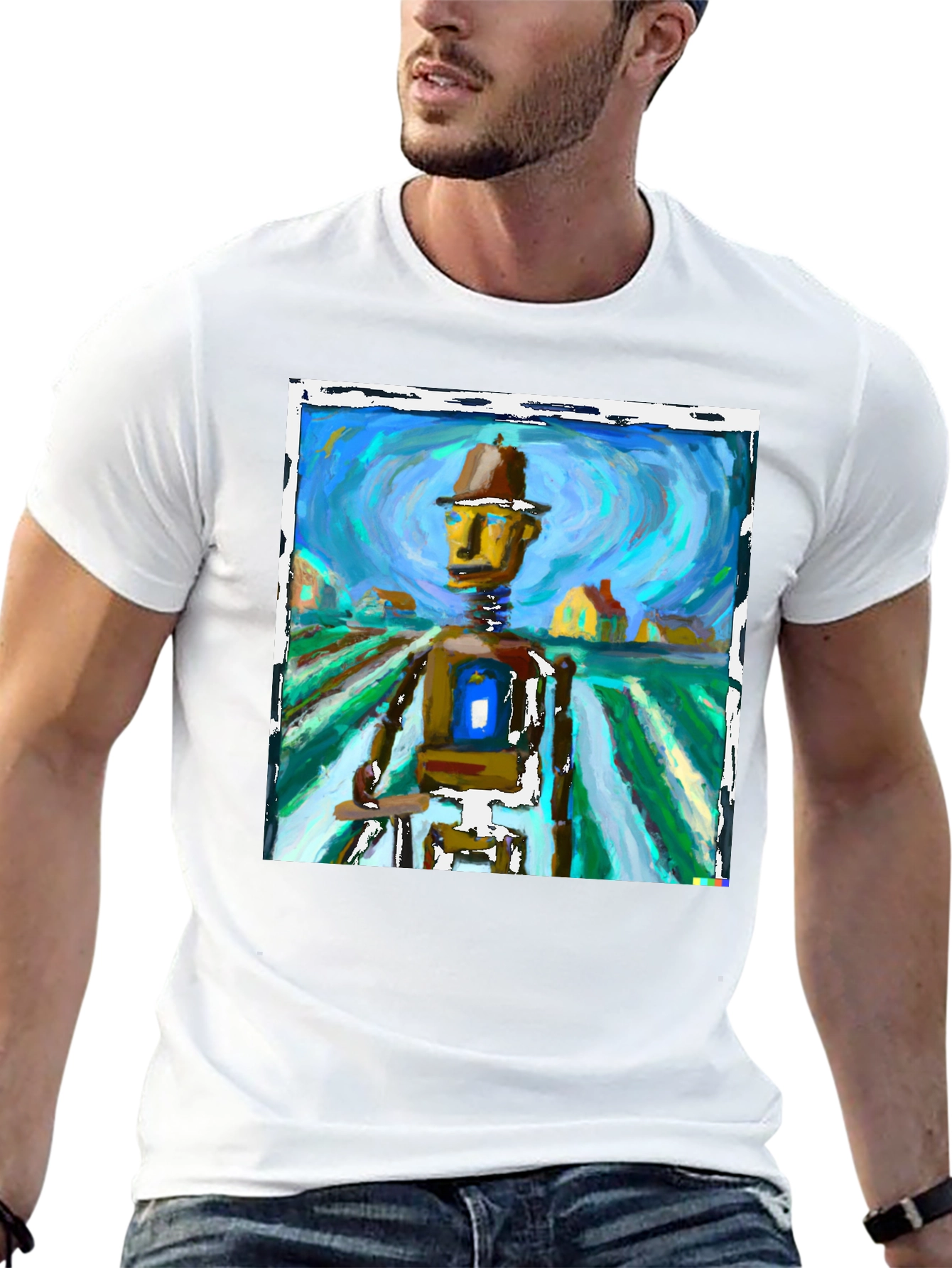 Abstract Robot Art Tee