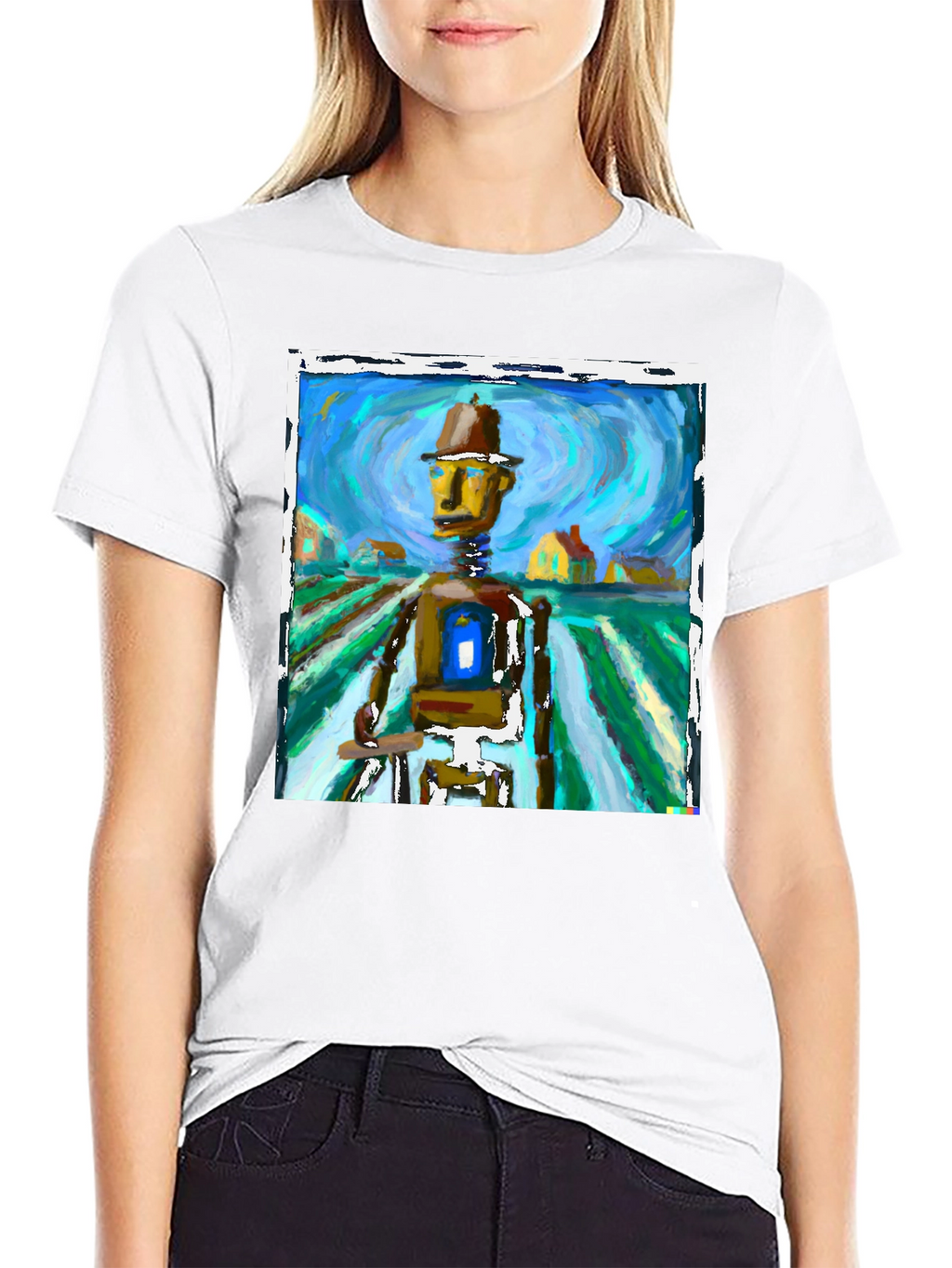 Abstract Robot Art Tee