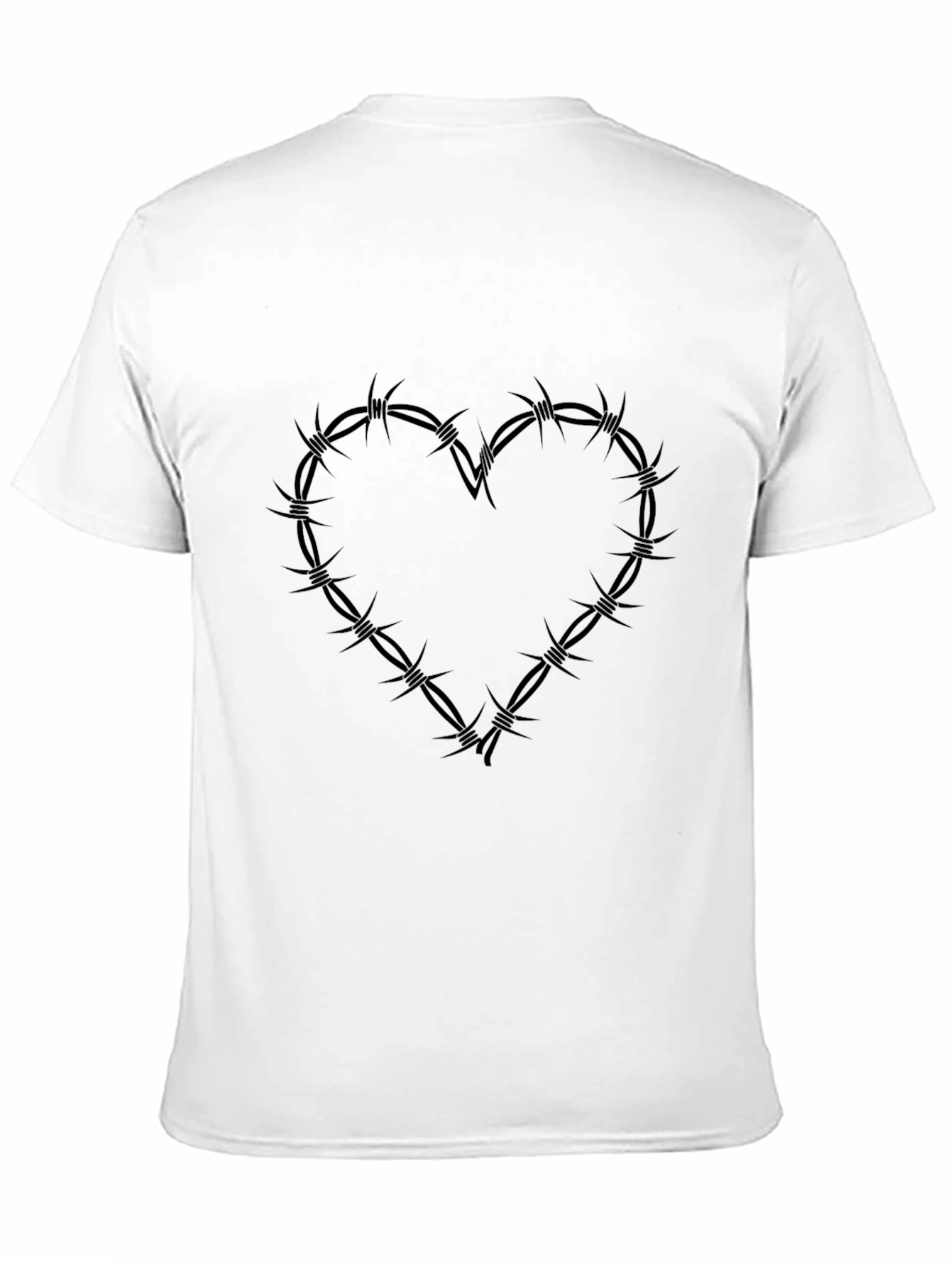 Edgy Heart Barbed Wire Graphic T-Shirt