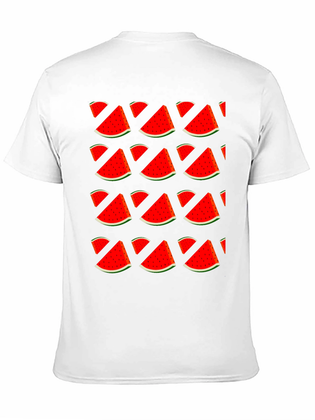 Watermelon Print T-Shirt - Stylish Fruit Pattern Tee