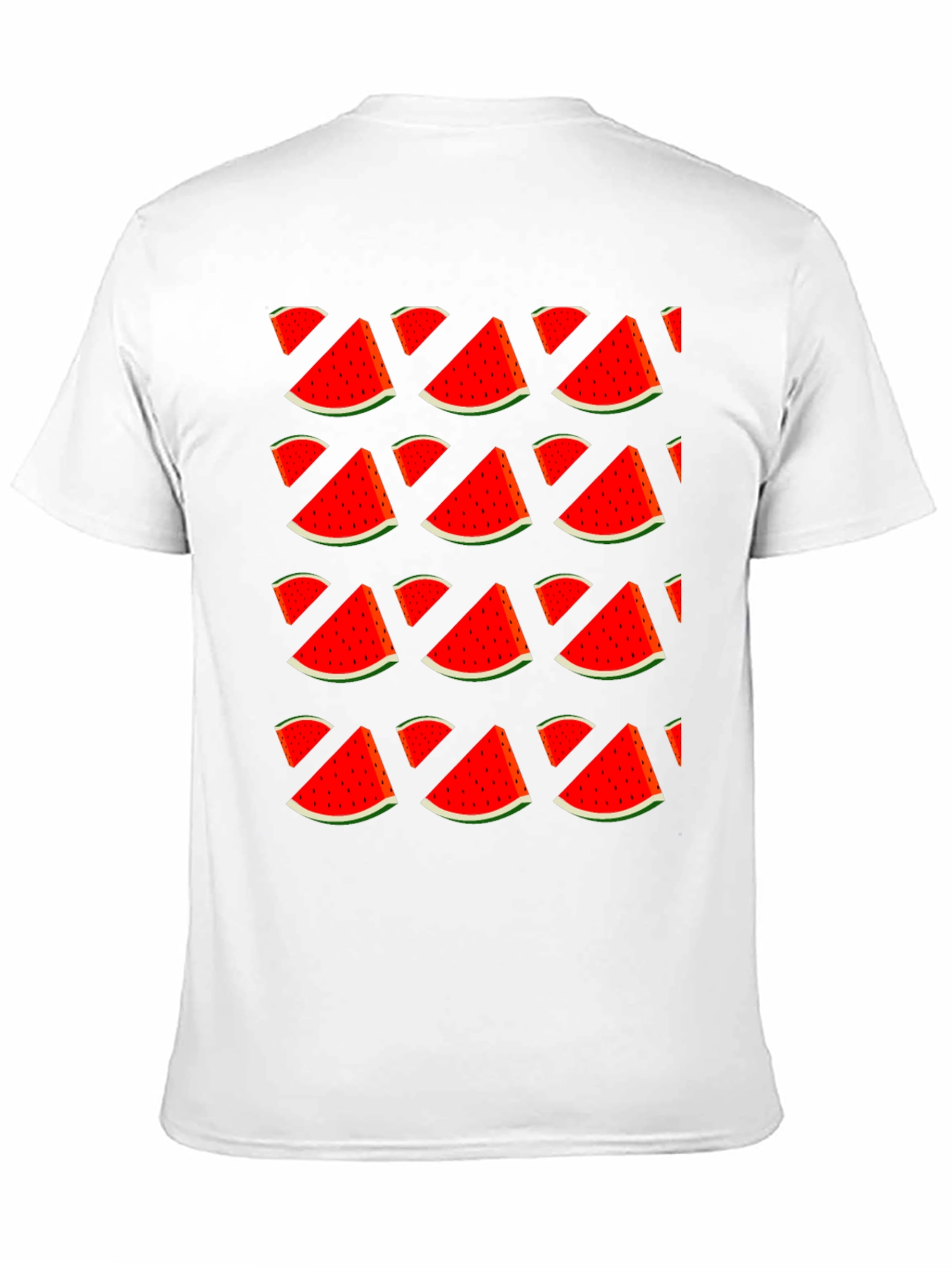 Watermelon Print T-Shirt - Stylish Fruit Pattern Tee
