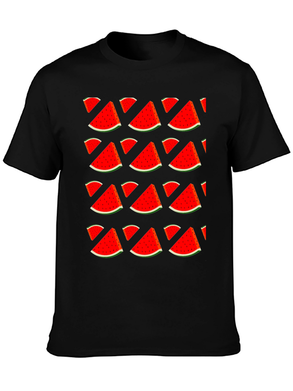 Watermelon Print T-Shirt - Stylish Fruit Pattern Tee
