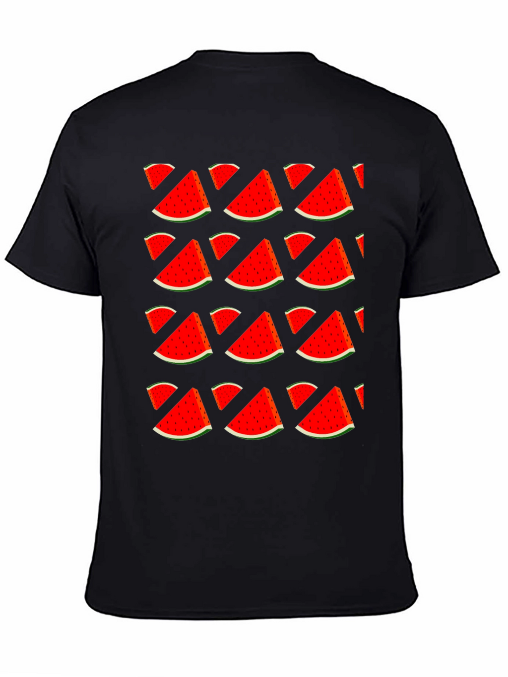 Watermelon Print T-Shirt - Stylish Fruit Pattern Tee