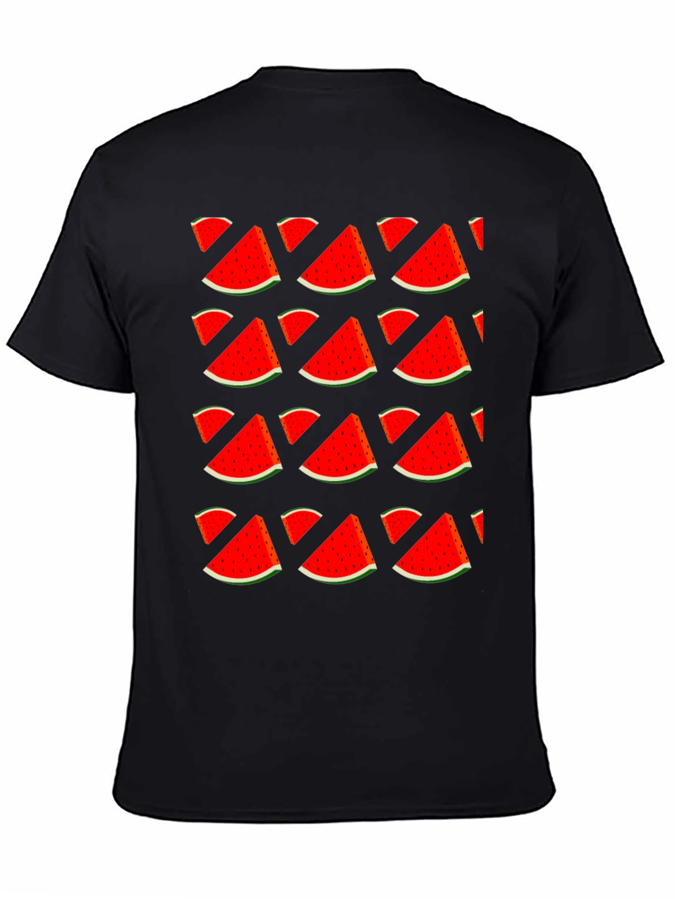 Watermelon Print T-Shirt - Stylish Fruit Pattern Tee