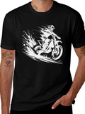 Dirt Bike Rider Graphic Tee - Black