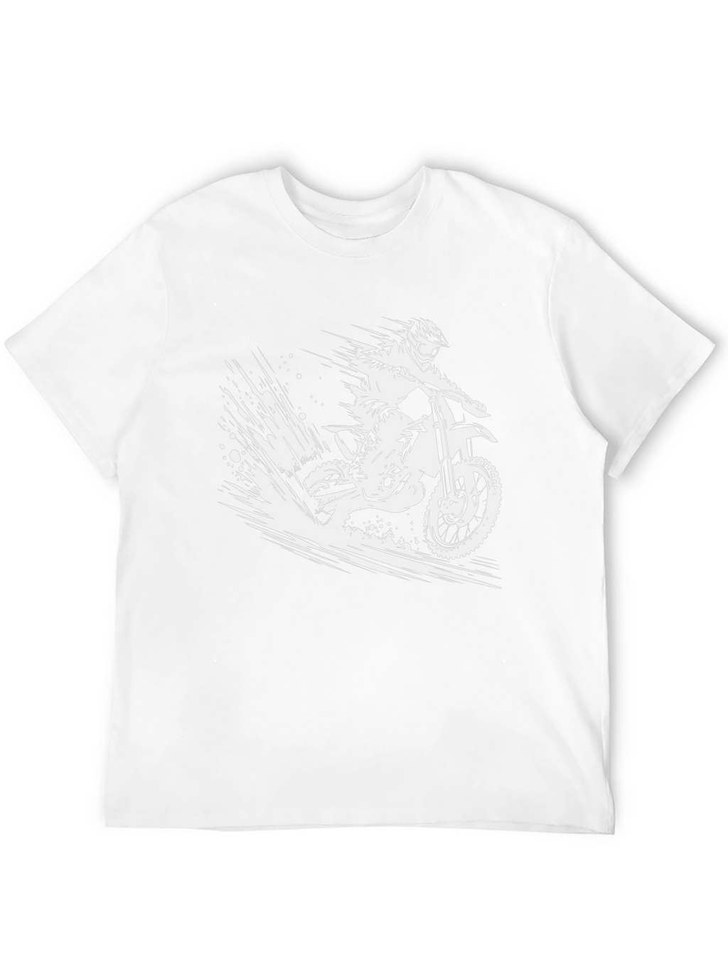 Dirt Bike Rider Graphic Tee - Black