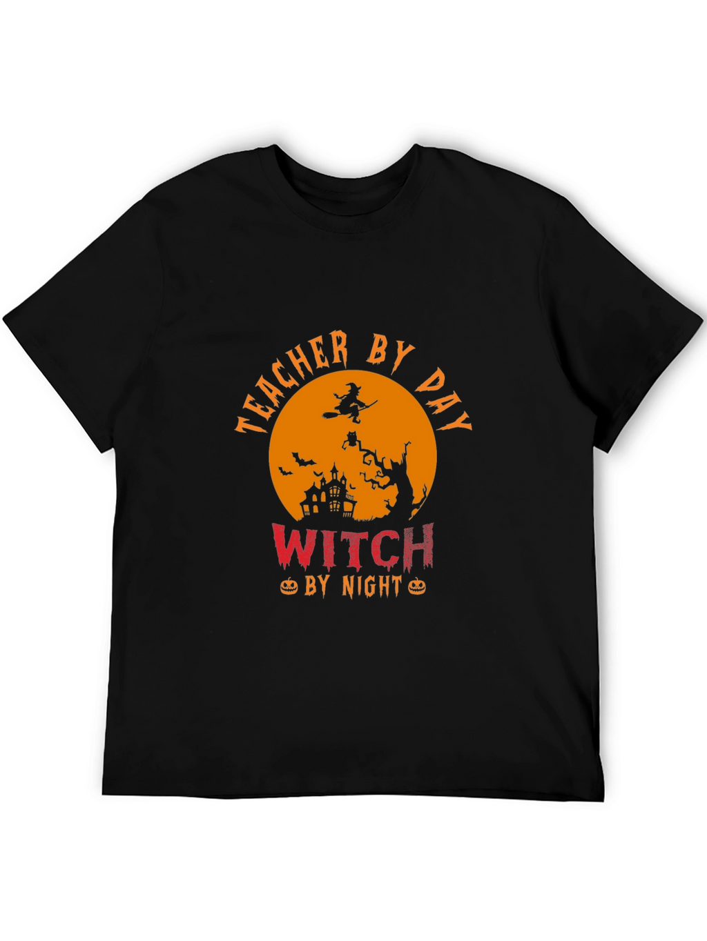 Teacher By Day Witch By Night Halloween T-Shirt