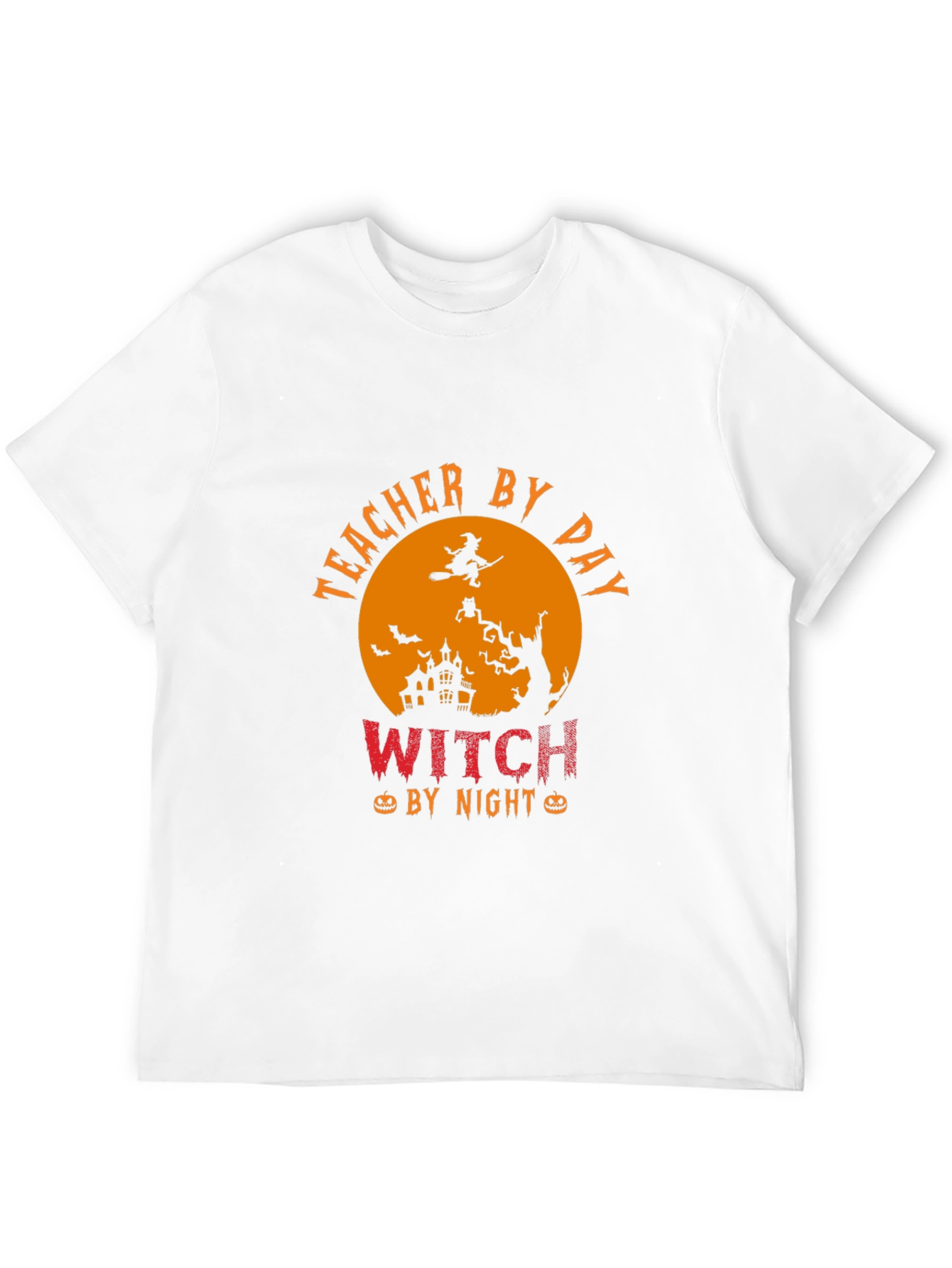 Teacher By Day Witch By Night Halloween T-Shirt