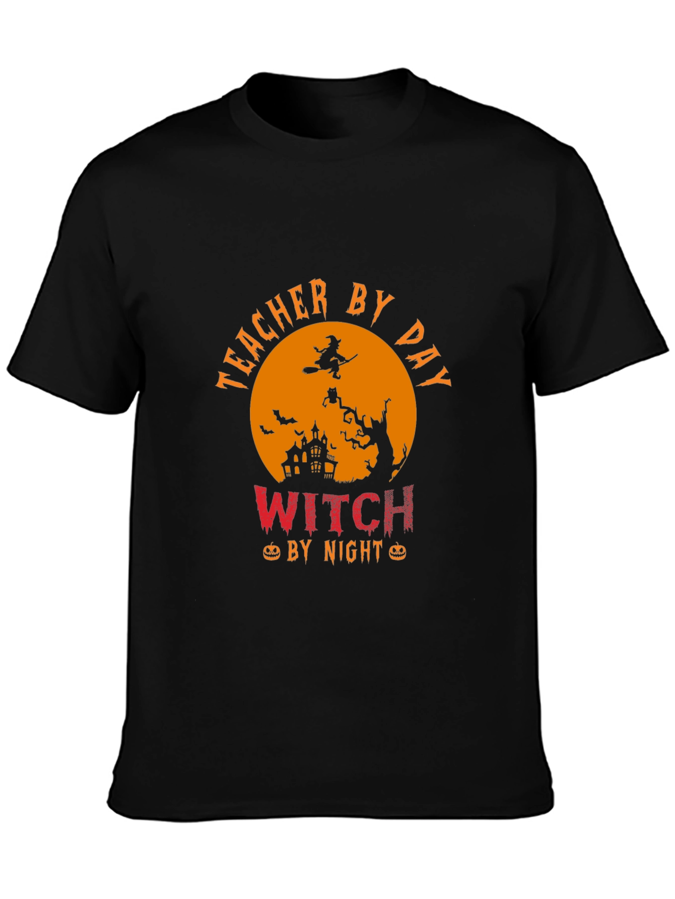Teacher By Day Witch By Night Halloween T-Shirt