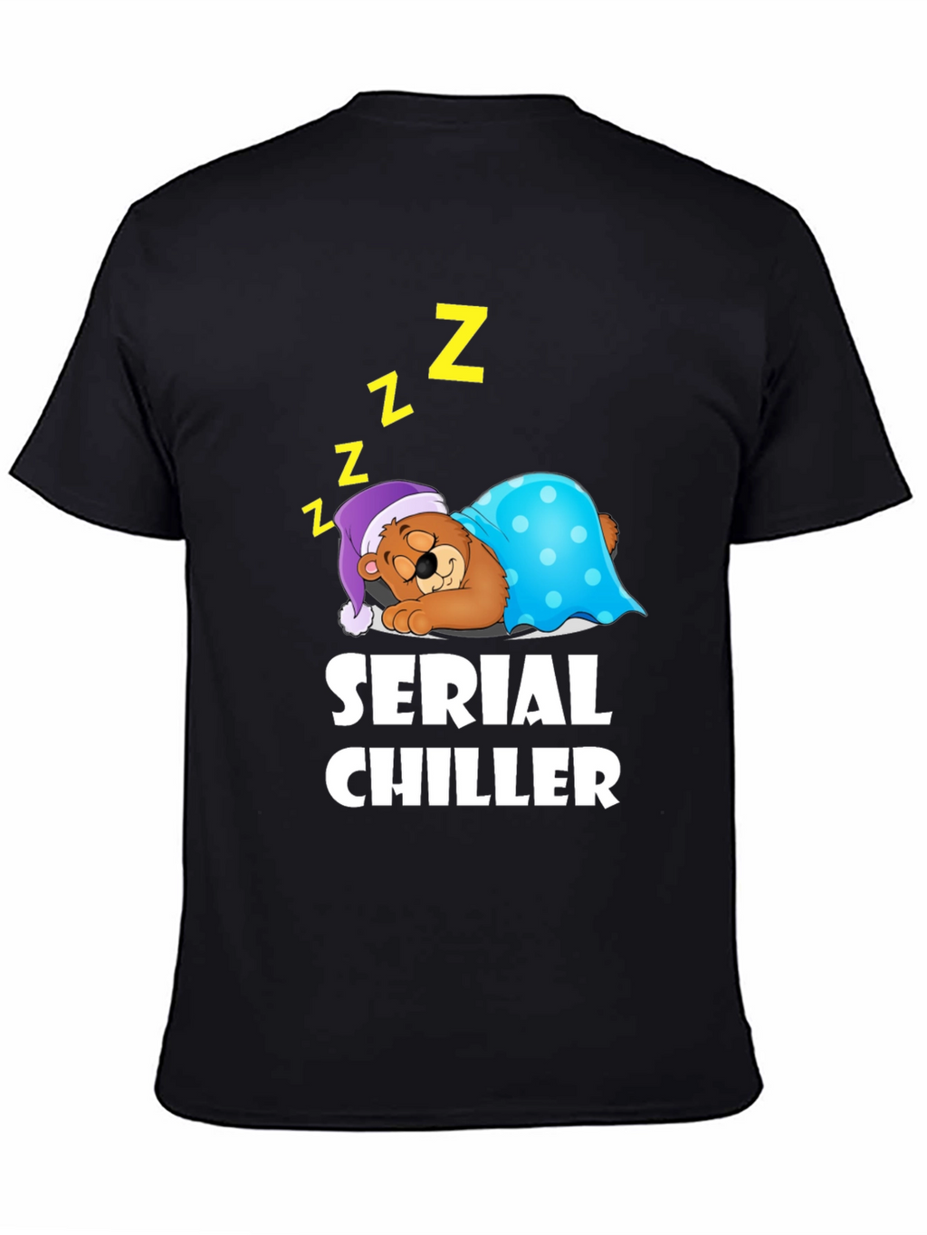 Serial Chiller Graphic T-Shirt Sleeping Bear Cartoon