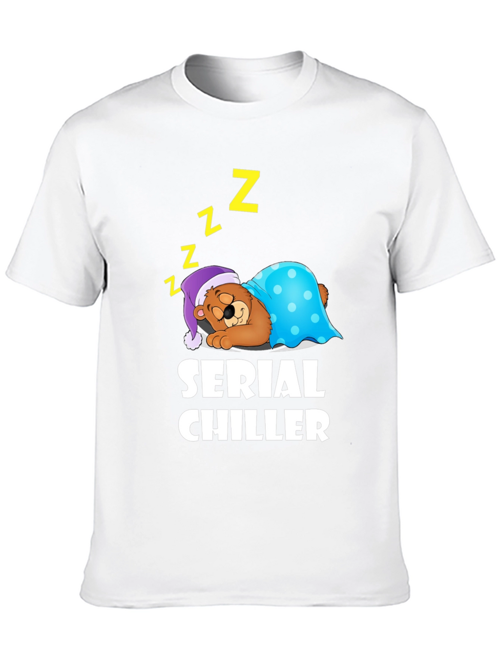 Serial Chiller Graphic T-Shirt Sleeping Bear Cartoon