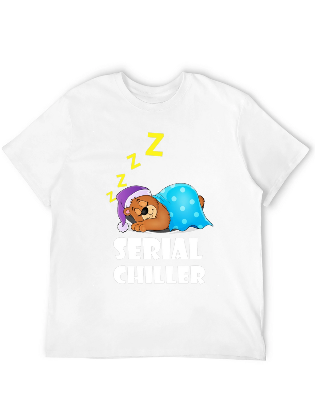 Serial Chiller Graphic T-Shirt Sleeping Bear Cartoon