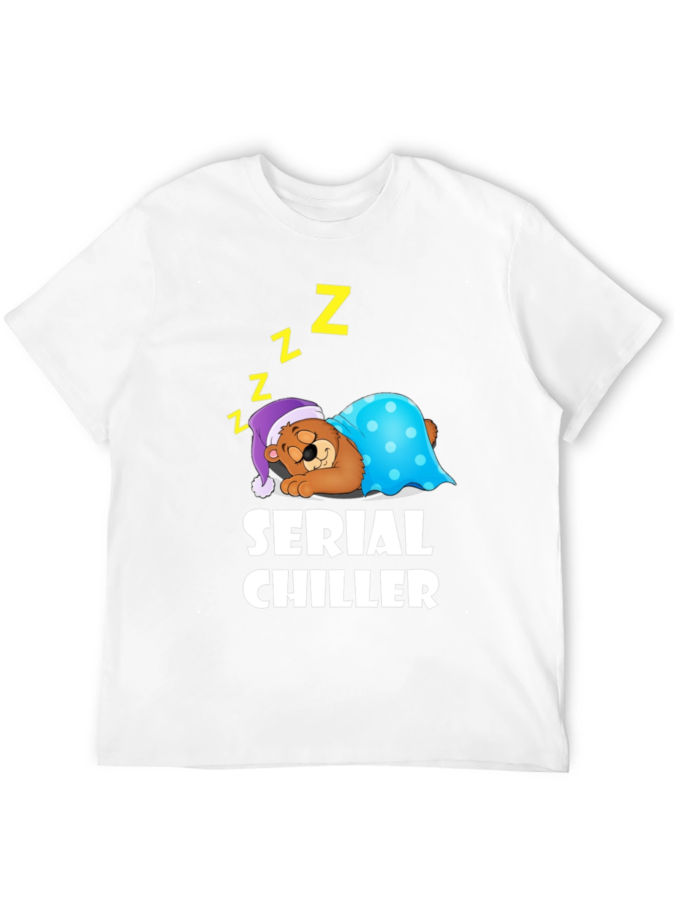Serial Chiller Graphic T-Shirt Sleeping Bear Cartoon