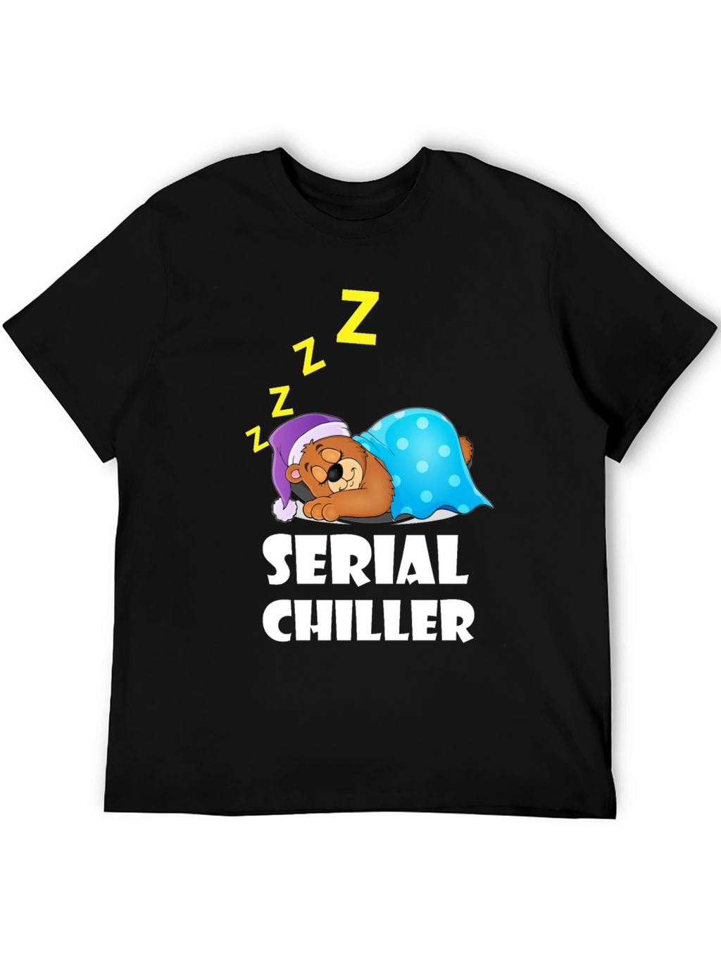 Serial Chiller Graphic T-Shirt Sleeping Bear Cartoon
