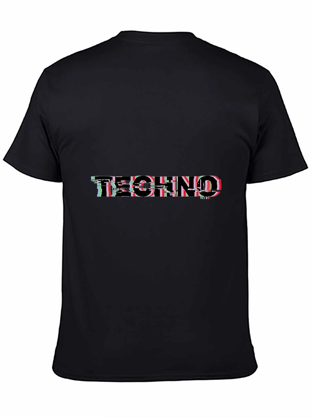 Techno Glitch Black T-Shirt