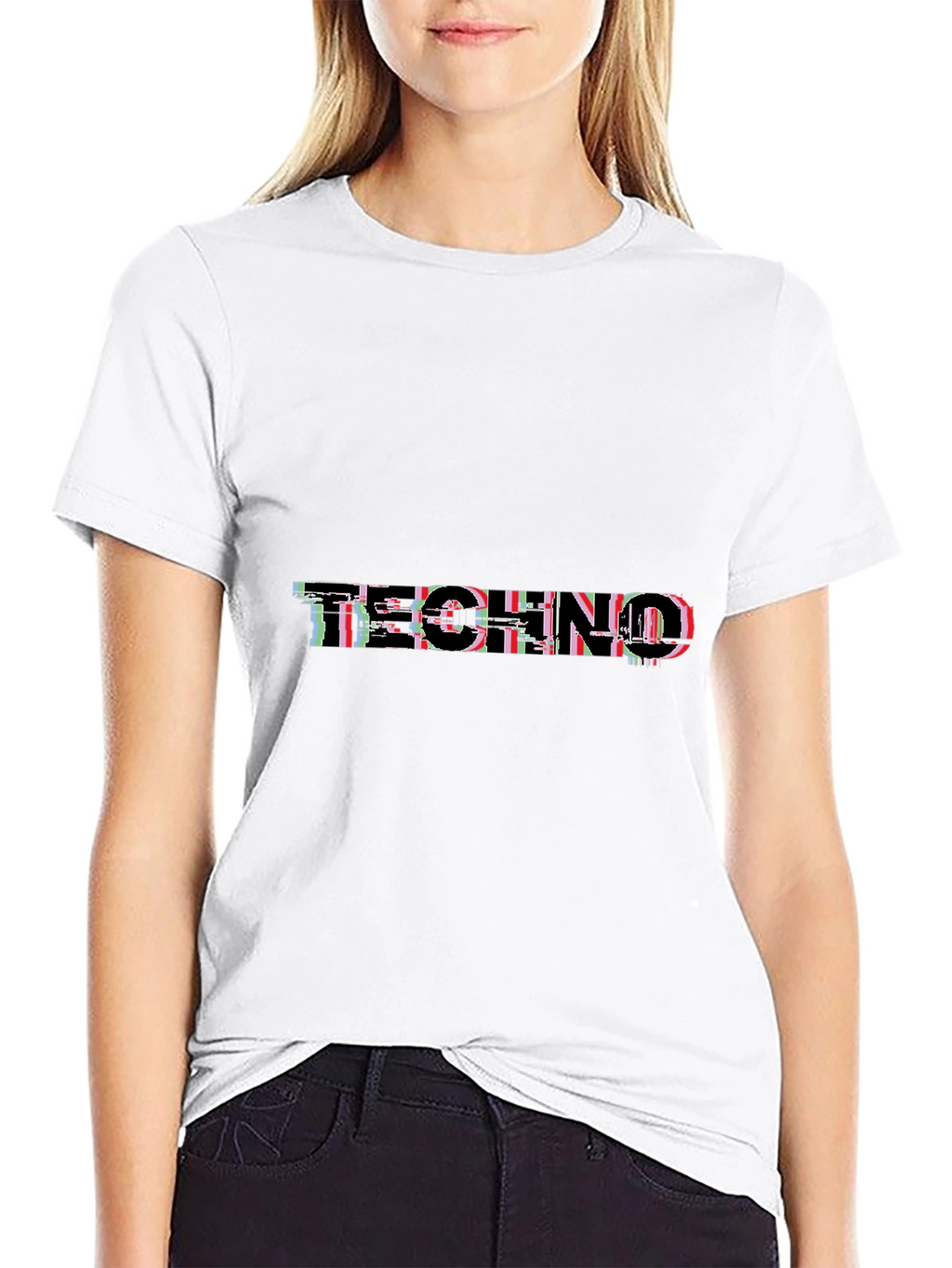 Techno Glitch Black T-Shirt
